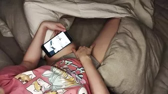 Cute Daughter Masturbates While Watching Hentai Porn And Gets Caught On Hidden Camera