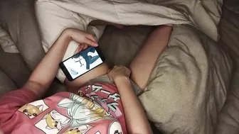 Cute Daughter Masturbates While Watching Hentai Porn And Gets Caught On Hidden Camera