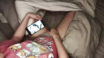 Cute Daughter Masturbates While Watching Hentai Porn And Gets Caught On Hidden Camera