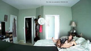 Horny Housewife Caught on Hidden Cam, Fingering Her Soaking Wet Twat in Steamy Bedroom Action!