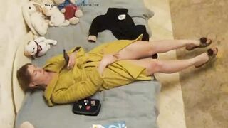 Hidden Cam Captures Wife Rubbing Her Juicy Twat, Alone in Bedroom Ecstasy