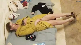 Hidden Cam Captures Wife Rubbing Her Juicy Twat, Alone in Bedroom Ecstasy