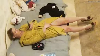 Hidden Cam Captures Wife Rubbing Her Juicy Twat, Alone in Bedroom Ecstasy