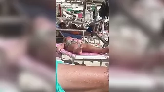 Horny MILF Caught Fingering Her Wet Pussy in Public Beach Crowd - Voyeur Spy Cam!