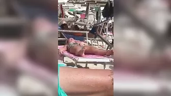 Horny MILF Caught Fingering Her Wet Pussy in Public Beach Crowd - Voyeur Spy Cam!