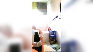 Lustful Hidden Cam Snags Wife Fingering Her Soaked Twat, Home Alone in Bathroom Heat!