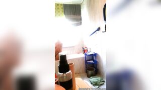 Lustful Hidden Cam Snags Wife Fingering Her Soaked Twat, Home Alone in Bathroom Heat!