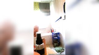 Lustful Hidden Cam Snags Wife Fingering Her Soaked Twat, Home Alone in Bathroom Heat!