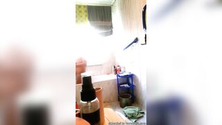 Lustful Hidden Cam Snags Wife Fingering Her Soaked Twat, Home Alone in Bathroom Heat!