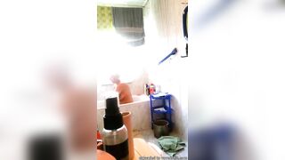 Lustful Hidden Cam Snags Wife Fingering Her Soaked Twat, Home Alone in Bathroom Heat!