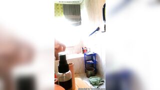 Lustful Hidden Cam Snags Wife Fingering Her Soaked Twat, Home Alone in Bathroom Heat!