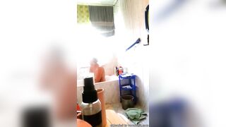 Lustful Hidden Cam Snags Wife Fingering Her Soaked Twat, Home Alone in Bathroom Heat!