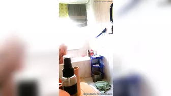 Lustful Hidden Cam Snags Wife Fingering Her Soaked Twat, Home Alone in Bathroom Heat!