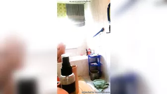 Lustful Hidden Cam Snags Wife Fingering Her Soaked Twat, Home Alone in Bathroom Heat!