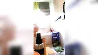 Lustful Hidden Cam Snags Wife Fingering Her Soaked Twat, Home Alone in Bathroom Heat!