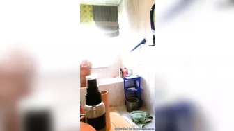 Lustful Hidden Cam Snags Wife Fingering Her Soaked Twat, Home Alone in Bathroom Heat!