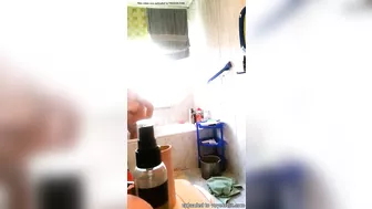 Lustful Hidden Cam Snags Wife Fingering Her Soaked Twat, Home Alone in Bathroom Heat!