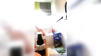 Lustful Hidden Cam Snags Wife Fingering Her Soaked Twat, Home Alone in Bathroom Heat!