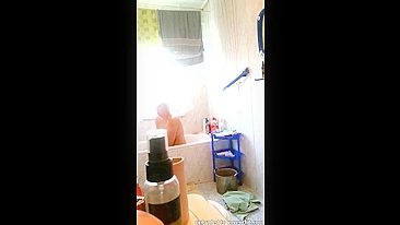 Lustful Hidden Cam Snags Wife Fingering Her Soaked Twat, Home Alone in Bathroom Heat!