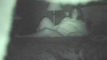 Sneaky Bedroom Spy Cam Captures Wife Rubbing Her Throbbing Slit, Aching for Fucked!