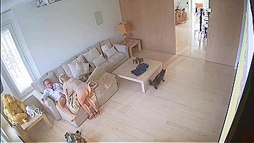 Devious Wife Sets Trap, Records Hubby Savagely Mouth Fucking Babysitter in Bedroom