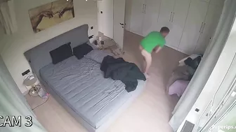 Sneaky Wife’s Secret Camera Films Him Brutally Fuck Naughty Babysitter on Matrimonial Bed