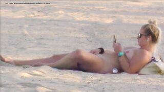 Lustful MILF Ravishing Her Soaking Cunt Amidst Noisy Beach Mob On Ocean Shore - Hidden Cam