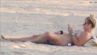Lustful MILF Ravishing Her Soaking Cunt Amidst Noisy Beach Mob On Ocean Shore - Hidden Cam