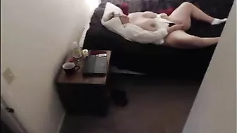 Thick Mom Caught Masturbating Her Dripping Cunt to Porn on Hidden Cam