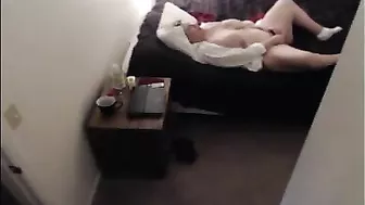 Thick Mom Caught Masturbating Her Dripping Cunt to Porn on Hidden Cam