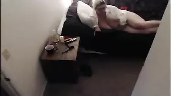 Thick Mom Caught Masturbating Her Dripping Cunt to Porn on Hidden Cam