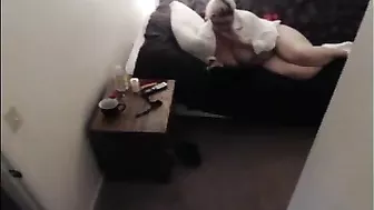 Thick Mom Caught Masturbating Her Dripping Cunt to Porn on Hidden Cam