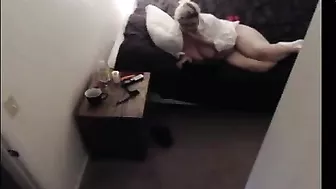 Thick Mom Caught Masturbating Her Dripping Cunt to Porn on Hidden Cam