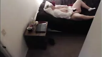 Thick Mom Caught Masturbating Her Dripping Cunt to Porn on Hidden Cam