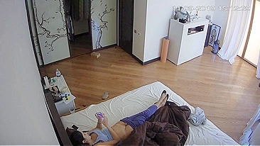 Peeping Tom's Wall Hole Spy Vid, Hot-Ass Neighbor Rubs Her Clit, Moans Like a Slut, and Cums Buckets