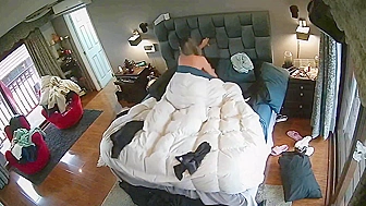 Sneaky Spy Cam Films Dad Savagely Fucking Mom's Juicy Twat, Hidden in Parents' Bedroom