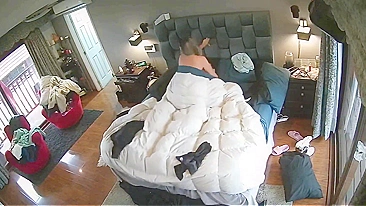 Sneaky Spy Cam Films Dad Savagely Fucking Mom's Juicy Twat, Hidden in Parents' Bedroom