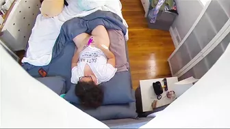 IP Camera Catches My Horny Mom Wildly Masturbating in Bed Instead Of Cleaning The House