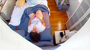 IP Camera Catches My Horny Mom Wildly Masturbating in Bed Instead Of Cleaning The House