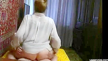 Busty Horny Mom Rouses Sleeping Stud Son, Teasing His Throbbing Cock for Incest Sex on the His Bed