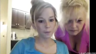 Horny Mom Joins Daughter, Streaming Big Naked Tits on Webcam  Incest-Show for Cash Earnings