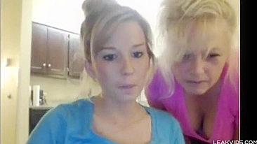 Horny Mom Joins Daughter, Streaming Big Naked Tits on Webcam  Incest-Show for Cash Earnings