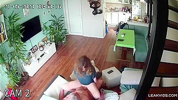 Perv Dad Ravages Slutty Daughter's Juicy Cunt in Incest Tape, Exposed by Sneaky IP Cam