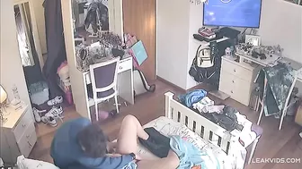 Midnight Incest Rampage, Voyeur IP Cam Films Brother's Throbbing Cock Fucked Sister's Dripping Slit