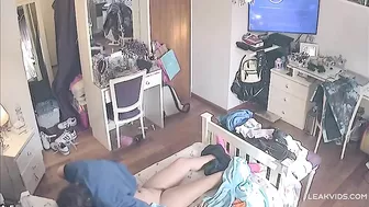 Midnight Incest Rampage, Voyeur IP Cam Films Brother's Throbbing Cock Fucked Sister's Dripping Slit