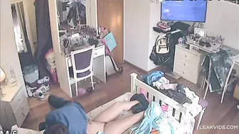 Midnight Incest Rampage, Voyeur IP Cam Films Brother's Throbbing Cock Fucked Sister's Dripping Slit