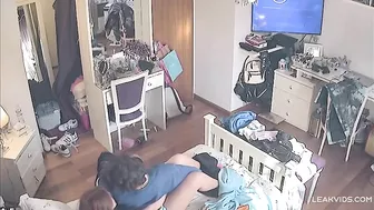 Midnight Incest Rampage, Voyeur IP Cam Films Brother's Throbbing Cock Fucked Sister's Dripping Slit