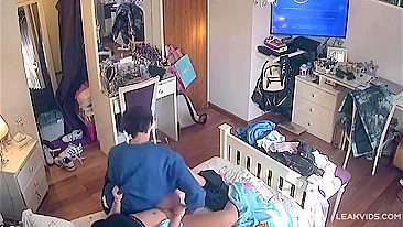 Midnight Incest Rampage, Voyeur IP Cam Films Brother's Throbbing Cock Fucked Sister's Dripping Slit