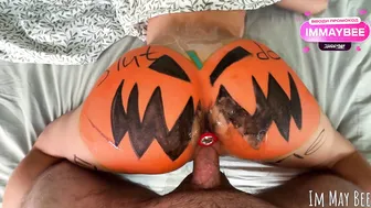 Halloween Slut Gets Gangbanged by the Whole Block,  Her Greedy Cunt Begs for More