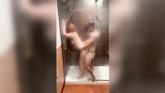 Caught My Wife Spreading Wide for a Stranger’s Shower Creampie